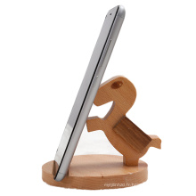 FQ marque drôle main universelle intelligente en bois animal titulaire de téléphone cellulaire